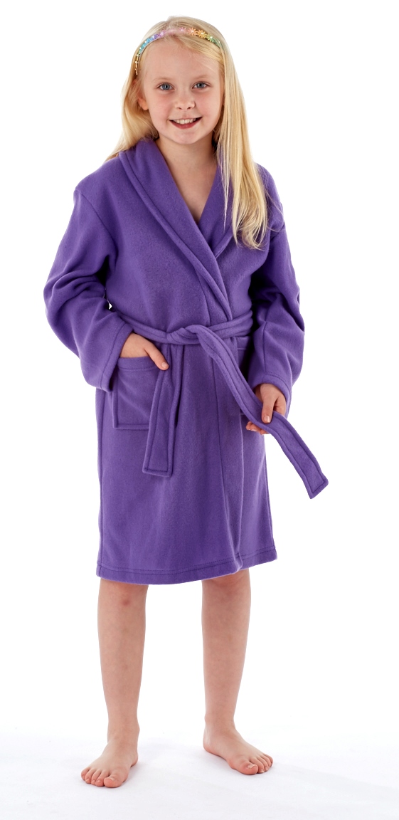 Kids Girls Fleece Dressing Gown Bath Robe Housecoat Childrens Xmas Gift 7 13 Y eBay